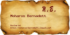 Moharos Bernadett névjegykártya