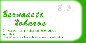 bernadett moharos business card